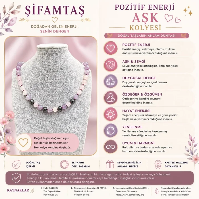 Pozitif Eenerji Doğal Taş Kolye