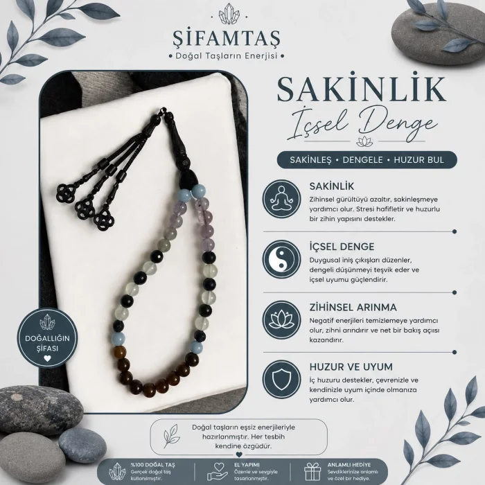 Sakinlik & İçsel Denge Doğal Taş Tesbih