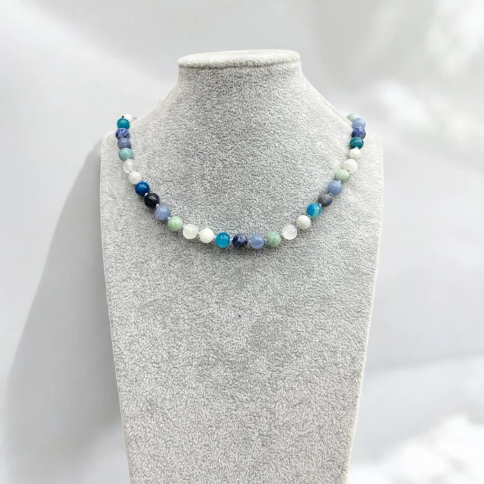 Su Elementi Doğal Taş Kolye