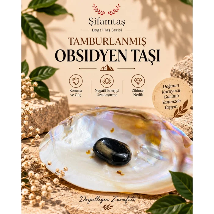 Tamburlanmış Obsidyen Taşı