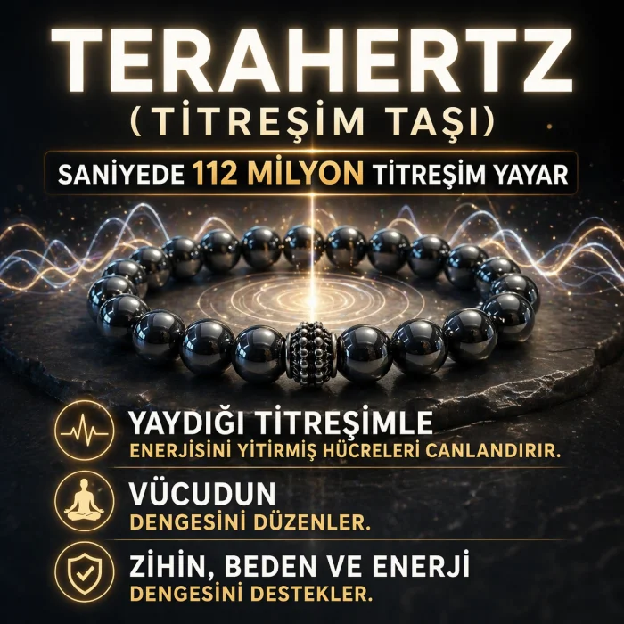 TERAHERTZ DOĞAL TAŞ BİLEKLİK (TİTREŞİM TAŞI)