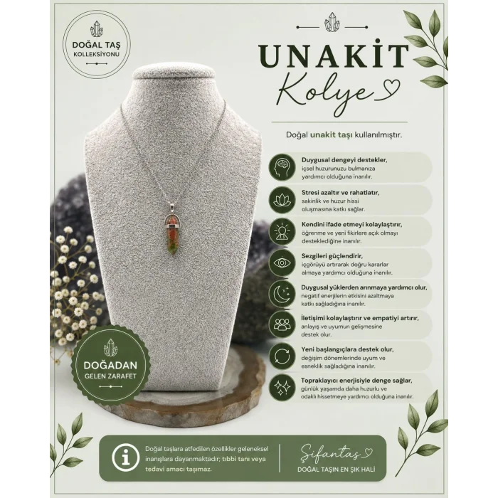 Unakit Doğal Taş Kolye Ucu (2)