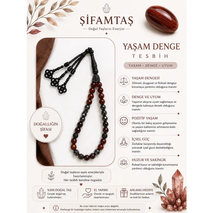 Yaşam Denge Doğal Taş Tesbih