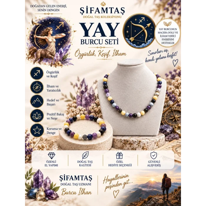 Yay Burcu Set (Bileklik ve Kolye)