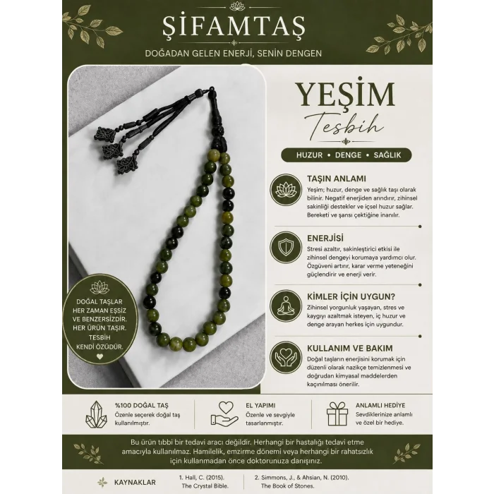 Yeşim Doğal Taş Tesbih