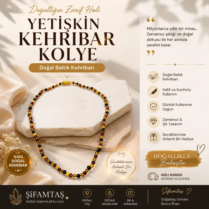 Yetişkin Kehribar Kolye