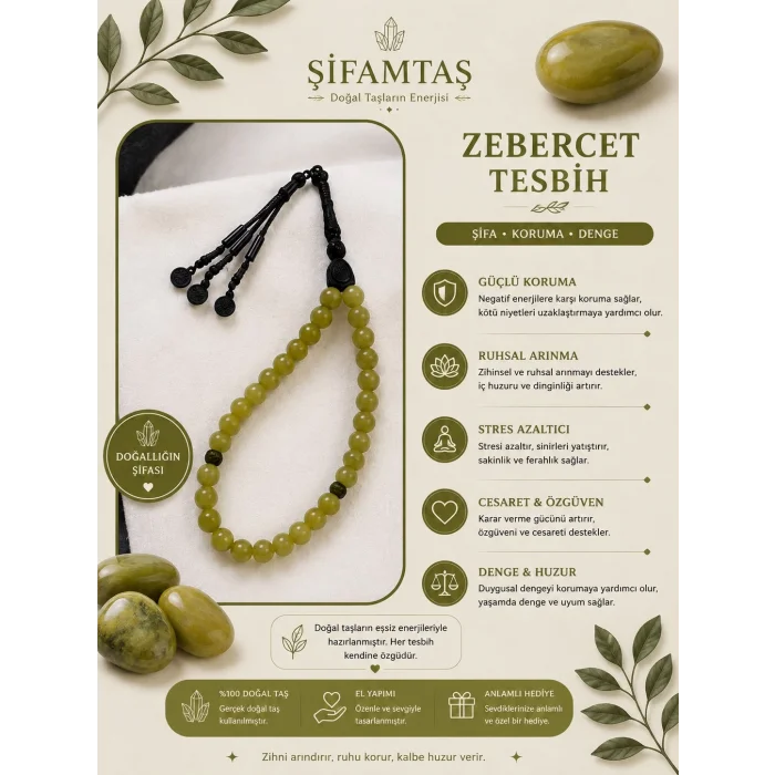 Zebercet Doğal Taş Tesbih