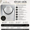 Siyah Akik Doğal Taş Kolye