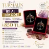Renkli Turmalin Hayat Ağacı Kolye Ucu (2 Adet)