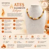 Ateş Elementi Doğal Taş Kolye
