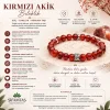 Kırmızı Akik Doğal Taş Bileklik