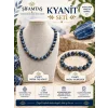 Kyanit Doğal Taş Seti (Bileklik ve Kolye)