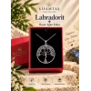 Labradorit Doğal Taş Hayat Ağacı Kolye