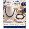 Lapis Lazuli Doğal Taş Seti (Bileklik ve Kolye)