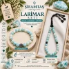 Larimar Doğal Taş Seti (Bileklik ve Tesbih)
