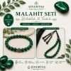 Malahit Doğal Taş Seti (Bileklik ve Tesbih)
