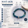 Mavi Akik Doğal Taş Bileklik