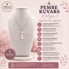 Pembe Kuvars Doğal Taş Kolye Ucu (2)