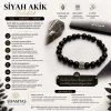 Siyah Akik Doğal Taş Bileklik