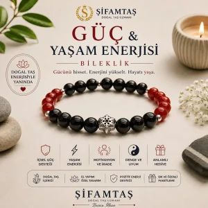 Güç & Yaşam Enerjisi Doğal Taş Bileklik