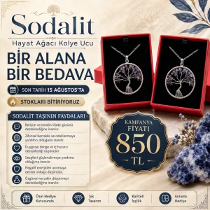 Sodalit Hayat Ağacı Kolye Ucu (2 Adet)