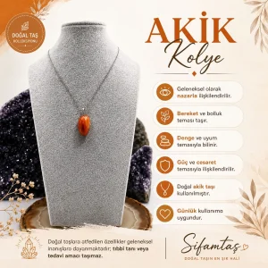 Akik Doğal Taş Kolye Ucu (1)
