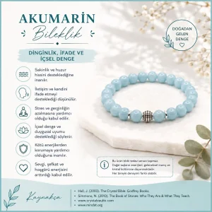 Akuamarin Doğal Taş Bileklik