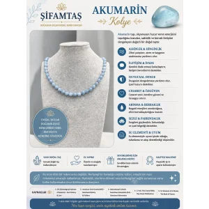 Akuamarin Doğal Taş Kolye