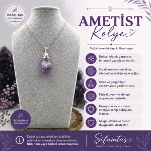 Ametist (1) Doğal Taş Kolye Ucu
