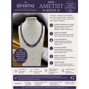 Ametist Doğal Taş Kolye (10 mm)