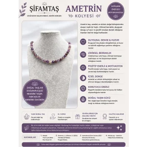 Ametrin Doğal Taş Kolye