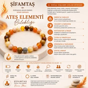 Ateş Elementiİ Doğal Taş Bileklik