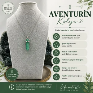 Aventurin Doğal Taş Kolye Ucu