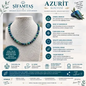 Azurit Doğal Taş Kolye
