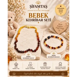 Bebek Kehribar Seti (Bileklik ve Kolye)