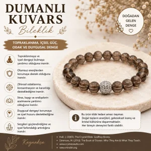 Dumanlı Kuvars Doğal Taş Bileklik