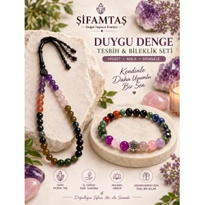 Duygu Denge Doğal Taş Seti (Bileklik ve Tesbih)