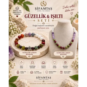 Güzellik & Işıltı Doğal Taş Seti (Bileklik ve Kolye)