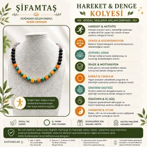 Hareket Denge Doğal Taş Kolye
