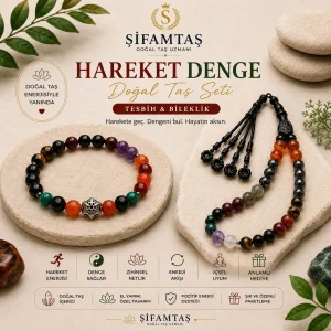 Hareket Denge Doğal Taş Seti (Bileklik ve Tesbih)