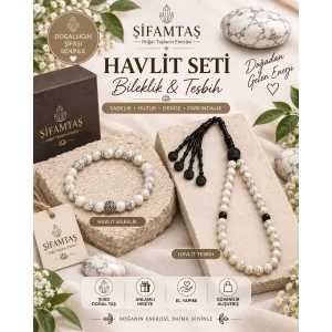 Havlit Doğal Taş Seti (Bileklik ve Tesbih)