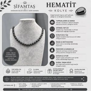 Hematit Doğal Taş Kolye