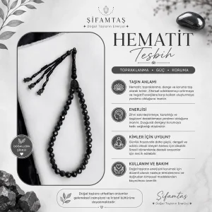 Hematit Doğal Taş Tesbih