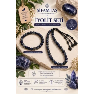 İyolit Doğal Taş Seti (Bileklik ve Tesbih)
