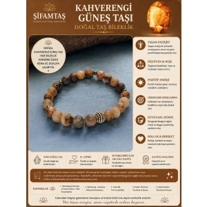 Kahverengi Güneş Doğal Taş Bileklik