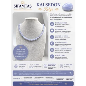 Kalsedon Doğal Taş Kolye