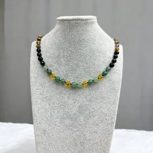 KISMET & ŞANS DOĞAL TAŞ  KOLYESİ