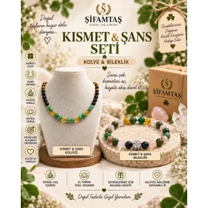 Kısmet & Şans Doğal Taş Seti (Bileklik ve Kolye)