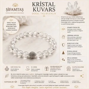 Kristal Kuvars Doğal Taş Bileklik