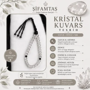 Kristal Kuvars Doğal Taş Tesbih